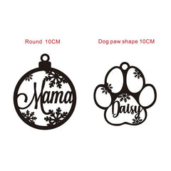 Personalised Laser Cut Names Christmas Tree Ornament Baubles - Festive Fancies