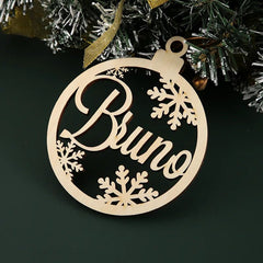 Personalised Laser Cut Names Christmas Tree Ornament Baubles - Festive Fancies