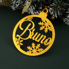Personalised Laser Cut Names Christmas Tree Ornament Baubles - Festive Fancies