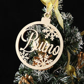 Personalised Laser Cut Names Christmas Tree Ornament Baubles - Festive Fancies