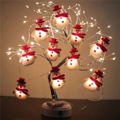 1.8m 10 LED Warm White String Lights Santa Snowman Elk Garland, Battery-Operated - Christmas Decor - Lights - Festive Fancies
