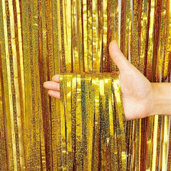 Sparkly Glitter Tinsel Fringe Backdrop Curtain For Party Decorations - Festive Fancies