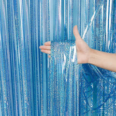 Sparkly Glitter Tinsel Fringe Backdrop Curtain For Party Decorations - Festive Fancies