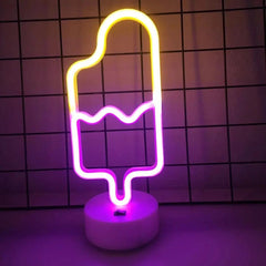USB Neon Light Flamingo Shaped Sign Neon Moon Lights Lighting Wall Decor Led Lights For Wedding Bedroom Kids Baby Room - Festive Fancies