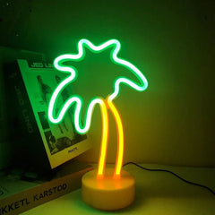 USB Neon Light Flamingo Shaped Sign Neon Moon Lights Lighting Wall Decor Led Lights For Wedding Bedroom Kids Baby Room - Festive Fancies