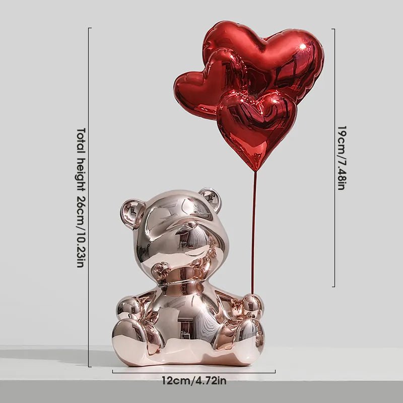 Love Bear Figurine Nordic Modern Resin Home Decor - Festive Fancies